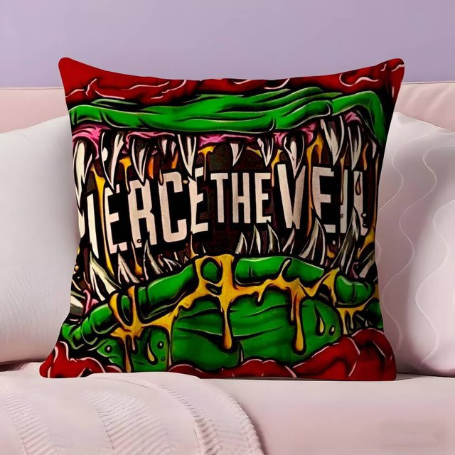 American Rock Kissenbezug P-Pierce The Veil aus ultraweichem Peach Skin Stoff, 1 Stück, B/H: 18 x 18 cm - Bild 1