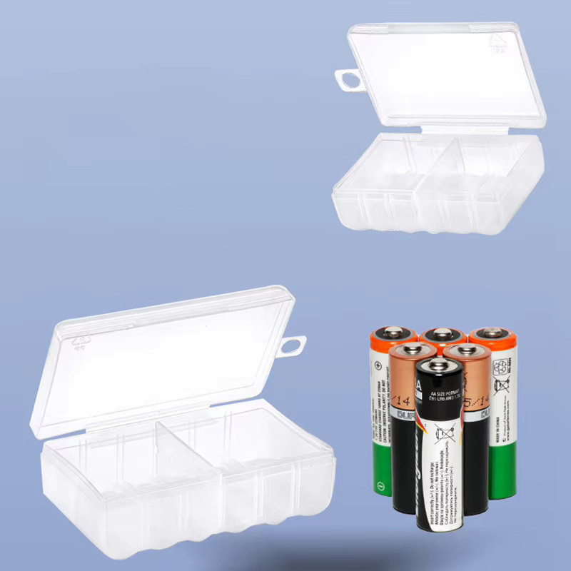 CANAMEK Batterie-Aufbewahrungskoffer mit 6 Steckplätzen für AA und AAA Batterien, transparentes Kunststoffgehäuse - Bild 2