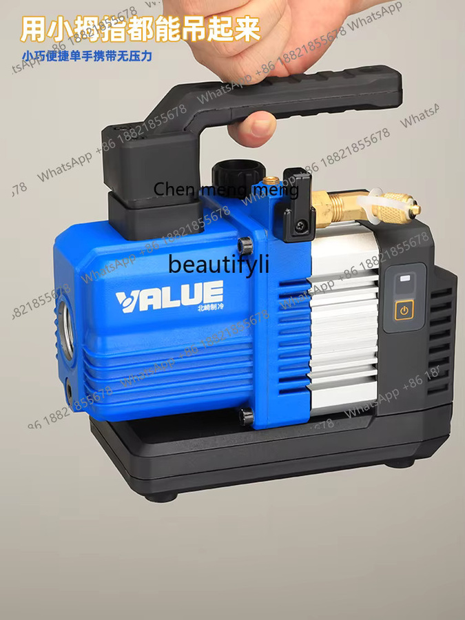 CXH Drahtlose bürstenlose DC Vakuumpumpe mit Lithiumbatterie für R32 Kühl- und Klimaanlagen in Blau - Bild 4