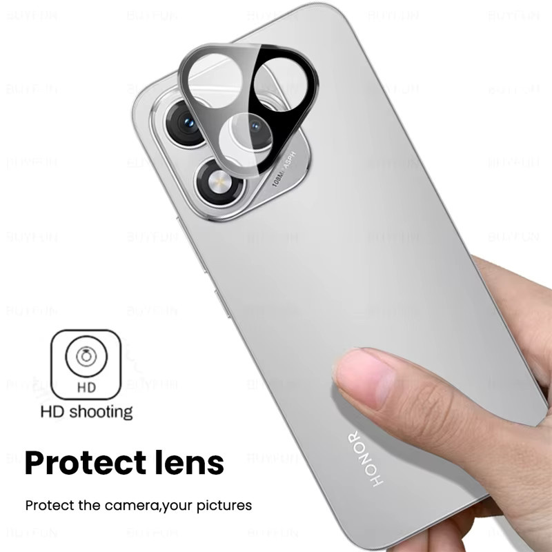 Honor 400 Lite 5G 3D gehärtete Glas Rückseiten-Objektivschutzfolie in Transparent - Bild 2