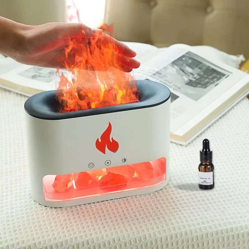 DUTRIEUX Kamin-Luftbefeuchter mit Kristallsalz und 7-Farben-Flammen-Effekt, Aroma-Diffusor in Schwarz und Multicolor - Bild 4