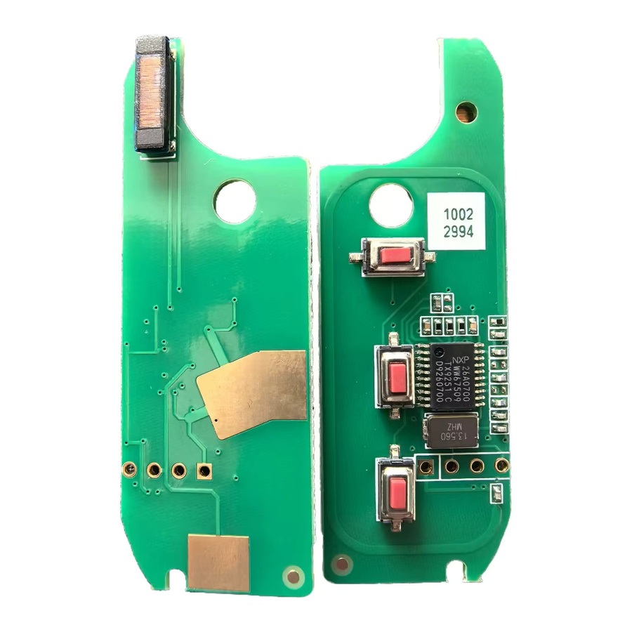 Jingxin Fernbedienung Auto Schlüssel PCB Board 433 MHz ID46 7946 Chip für Fiat 500 Panda Bravo Punto Ducato Stilo in Grün - Bild 1