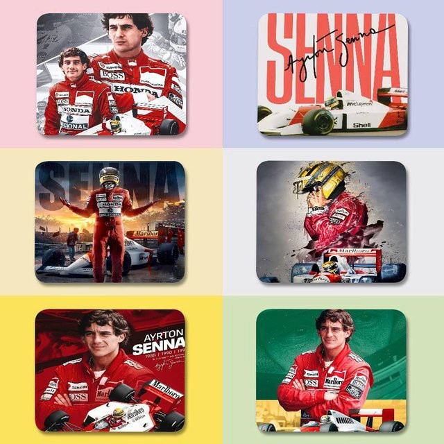 Ayrton Senna Gaming Mousepad von Rastar in Multicolour für Laptop und Tastatur - Bild 1