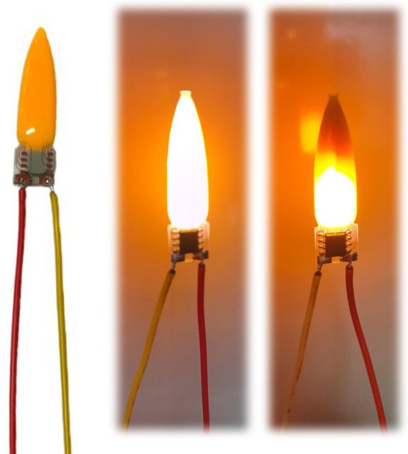 VKTECH LED Filament Glühbirne mit Flammen-Effekt, 2200K Warmweiß, 3V, Gelb - Bild 1