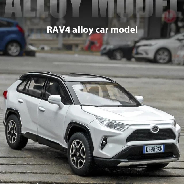 MAKEDA Toyota RAV4 Off Road SUV, Diecast Metall Modell, 1:32, mit Licht und Sound - Bild 1