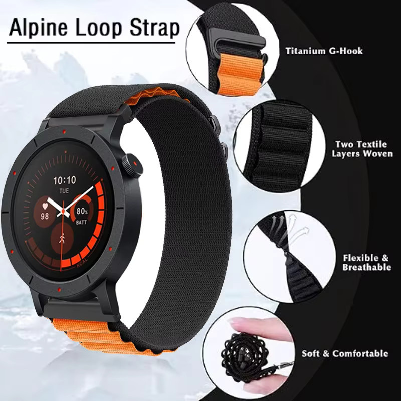 Nothing Uhrenarmband Alpine Nylon, 22 mm, Schwarz, Unisex - Bild 4