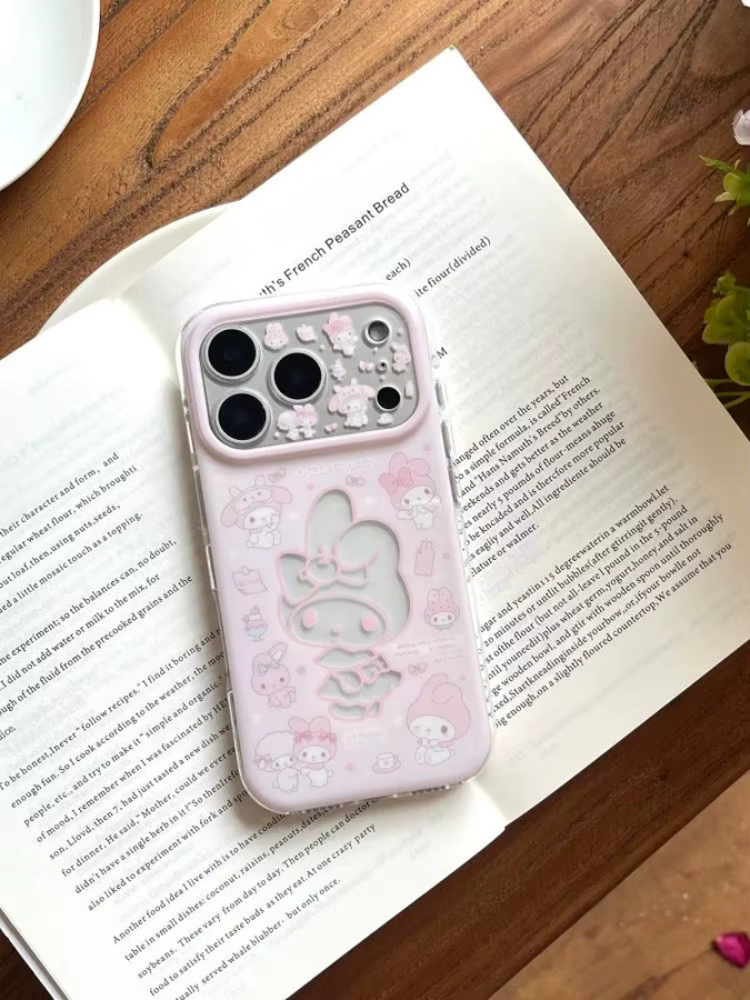 Stoßfeste Handyhülle Melodys Cut-Out Aufkleber in Rosa für iPhone 17 Pro Max, 16 Pro und 15 Pro Max - Bild 5