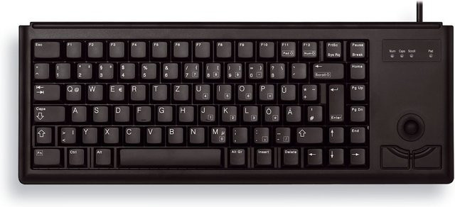 CHERRY Compact-Keyboard G84-4400 Mechanische Tastatur mit USB-Anschluss, US-Layout (QWERTY), Schwarz - Bild 2