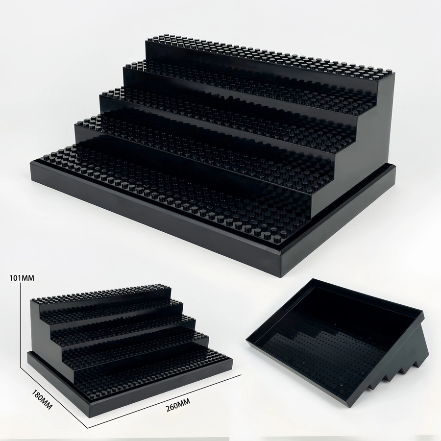 Mini-Puppen-Displaybox, Aufbewahrungsbox, Schwarz, Kunststoff - Bild 2
