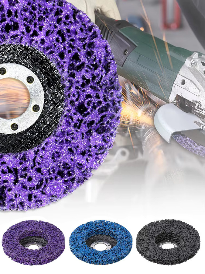CMCP Diamant-Fächerscheibe Korallenscheibe für Winkelschleifer zur Rostentfernung, Farbe: Schwarz, Durchmesser: 115 mm - Bild 6