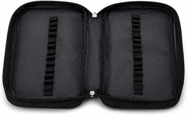 Maries Etui für Stifte, Bleistifte und Marker mit 24 Fächern und Reißverschluss, Schwarz - Bild 1