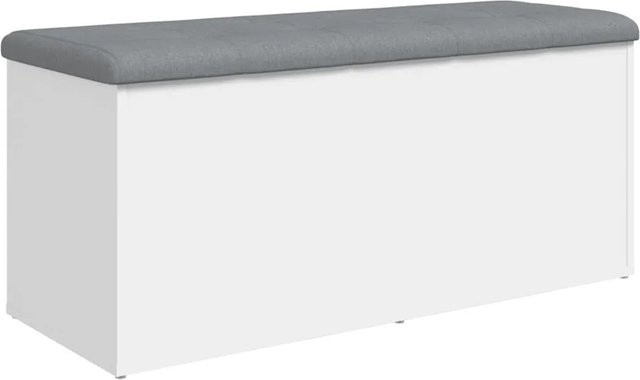 vidaXL Aufbewahrungsbank Weiß aus Holzwerkstoff B/T/H: 110 x 42 x 45 cm - Bild 1