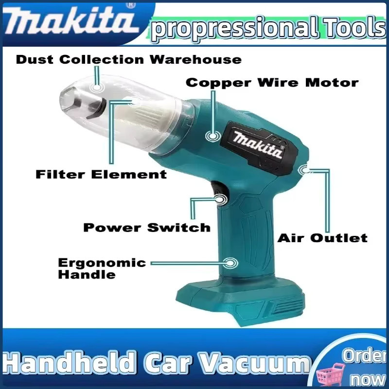 Makita Mini-Autostaubsauger 18V Multifunktions-Handstaubsauger Blau, wiederaufladbar - Bild 5