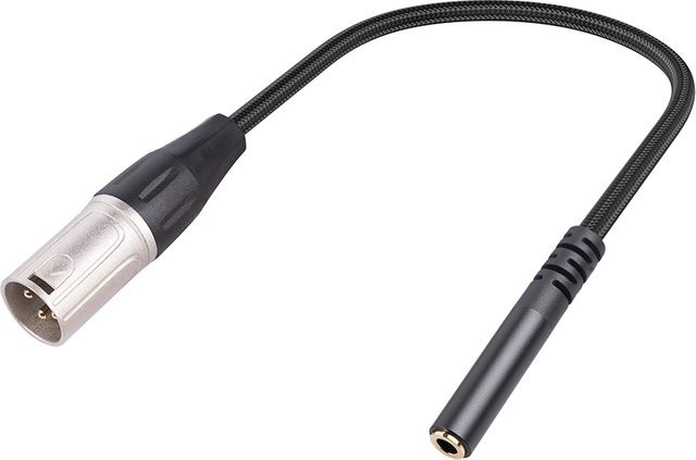 ALLOYSEED Adapterkabel von 3,5mm Klinkenbuchse auf XLR-Stecker in Schwarz für Mikrofone und Mischpulte - Bild 1