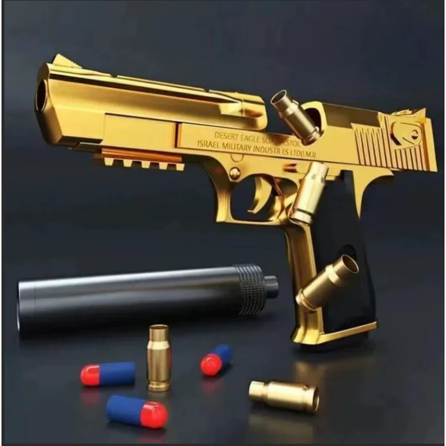 NOCCLILI Desert Eagle Airsoft Spielzeugpistole, Gold-A, Kunststoff - Bild 3