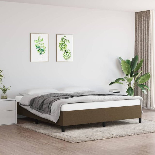 vidaXL Polsterbett aus Stoff in Braun, B/T/H: 180 x 200 x 35 cm - Bild 3