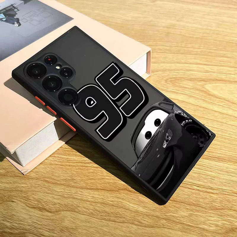 Mattierte durchscheinende Handyhülle Cars Lightning McQueen für Samsung Galaxy S25 S24 S23 S22 S21 S20 S10 FE Ultra Plus Lite - Bild 2