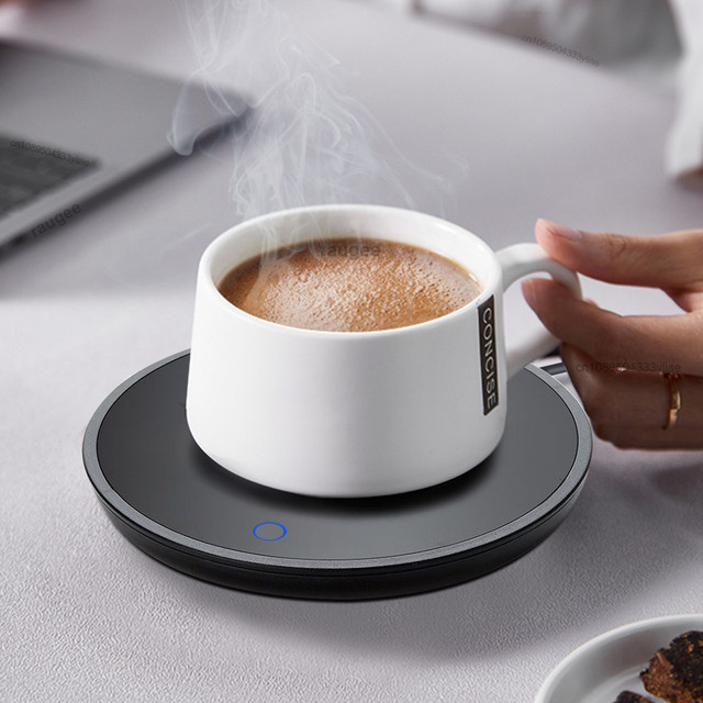 Elektrischer USB Tassenwärmer von raugee in Schwarz als thermostatischer Untersetzer für Kaffee, Milch und Tee - Bild 1