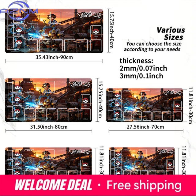 Ash & Mechanical Pokemon Factory TCG Spielmatte Gaming-Mauspad multicolour - Bild 1