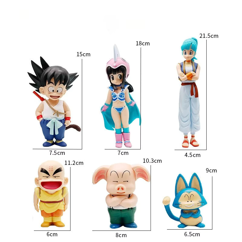 Bandai Dragon Ball Z Anime-Figuren, 6-teiliges Set, PVC, Bunt - Bild 3