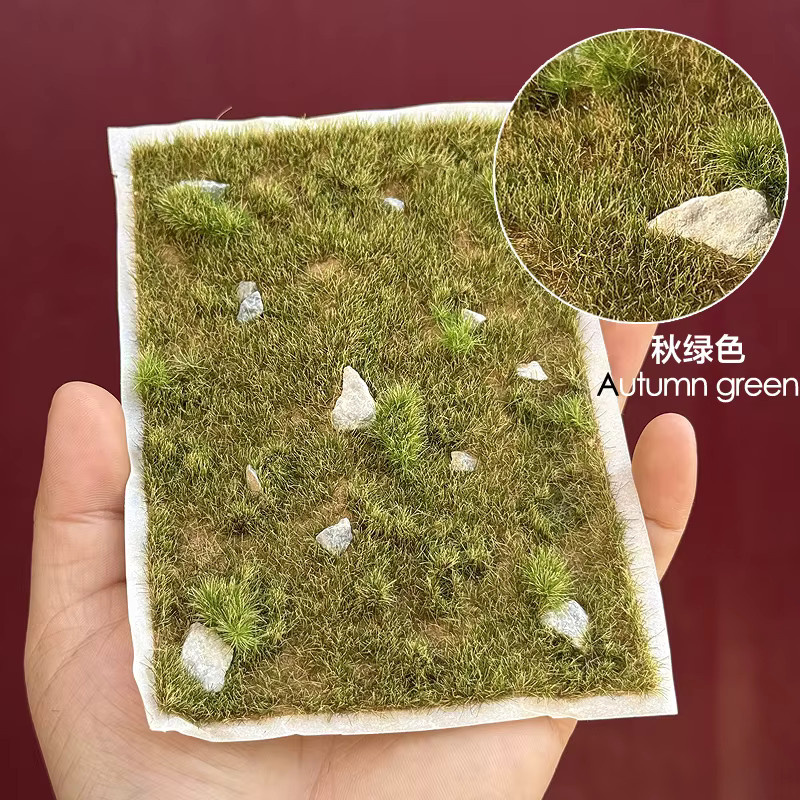 FunTrying Herbstgrüner Nylonrasen Miniatur-Rasen, Grün - Bild 3