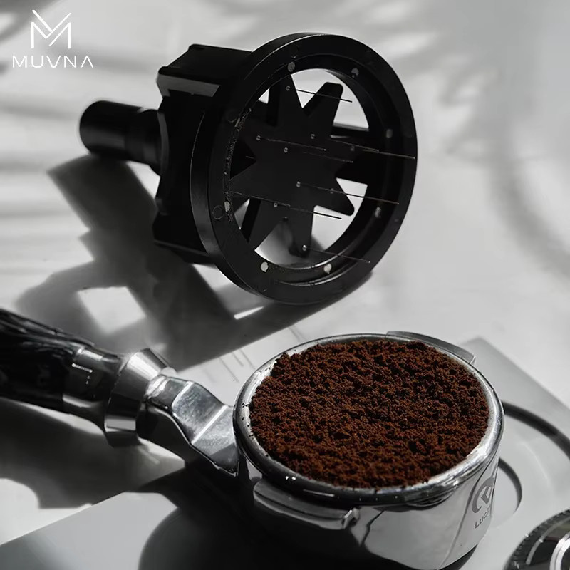 MUVNA WDT Espresso-Rührer Magnetischer Nadelverteiler für Kaffeebereitung in Schwarz, Rund - Bild 3