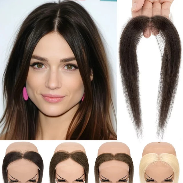 S-noilite Lace Front Perücke Echthaar Topper, Handgewebter Einzelknoten - Bild 1