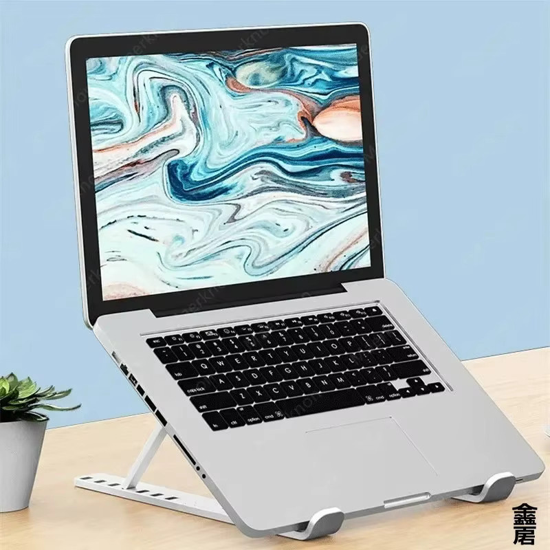 Tragbarer und faltbarer Computermonitorständer von vaiquela in Weiß, verstellbarer Laptopständer und Tablet-Dock-Zubehör - Bild 3