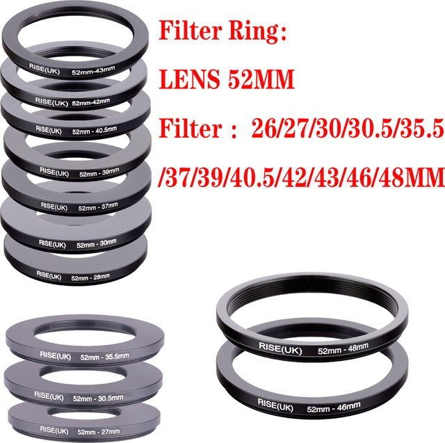 RISE(UK) Step-Down Filterring-Adapter für UV CPL ND Filter in Schwarz - Bild 1