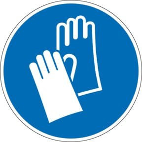 Eichner Gebotsschild Handschutz benutzen aus Aluminium in Blau, Breite: 20 cm - Bild 1