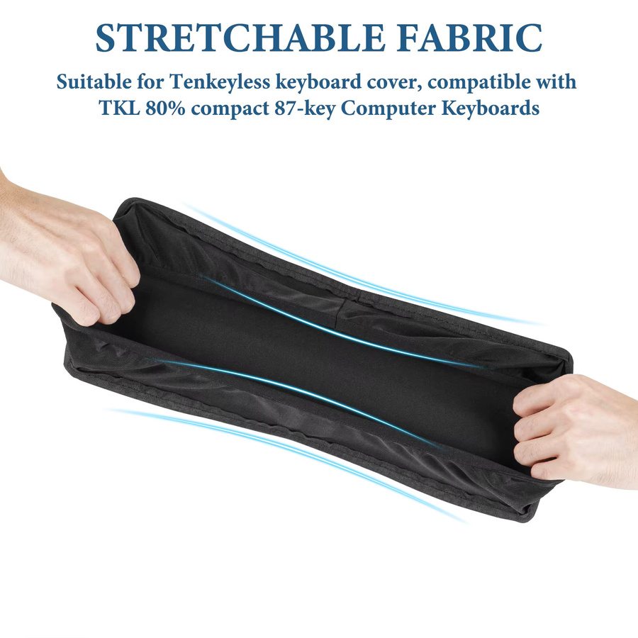 Geekria Silikon-Tastaturabdeckung für 87-Tasten TKL mechanische Gaming-Tastaturen, Schwarz - Bild 2