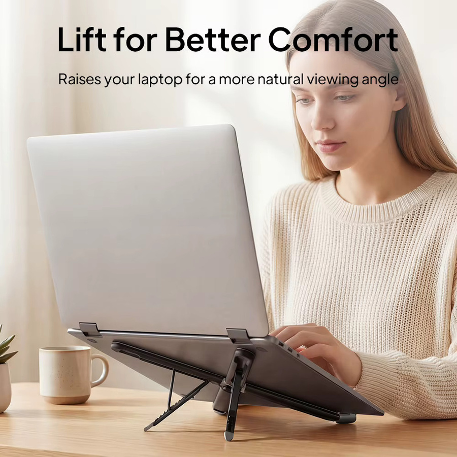 CABLETIME Laptop-Ständer X faltbar mit 8 verstellbaren Winkeln für Laptops von 10 bis 17,3 Zoll und MacBook - Bild 4