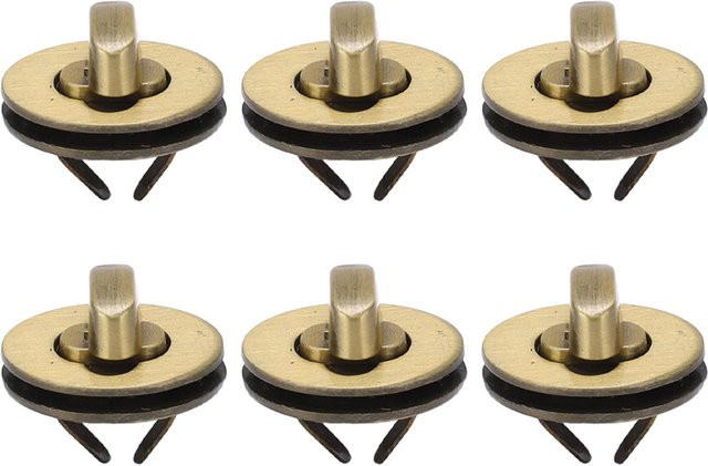 GoolRC 10 Stück Drehverschluss im klassischen elliptischen Design aus Messing in Beige und Gold für DIY Taschen und Geldbörsen - Bild 1