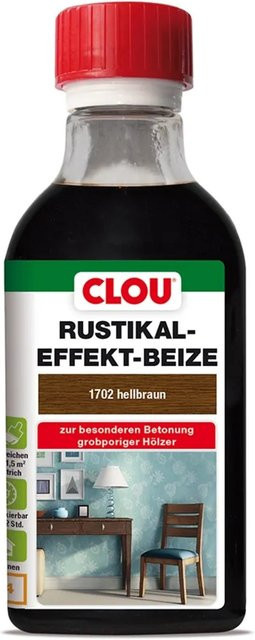 Clou Rustikaleffekt-Beize Hellbraun für Holz, 250 ml - Bild 1