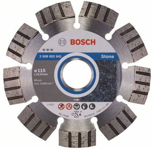 Bosch Diamanttrennscheibe Best for Stone Durchmesser: 115 mm, B/H/D: 115 x 22,23 x 2,2 mm, Dicke: 12 mm - Bild 1