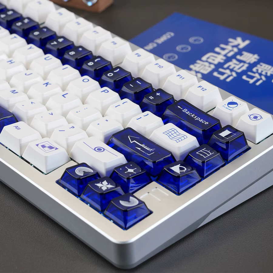 Venit Keys Tastenkappen im Cherry-Profil aus PBT-PC in Weiß und Blau für mechanische MX-Tastaturen - Bild 4