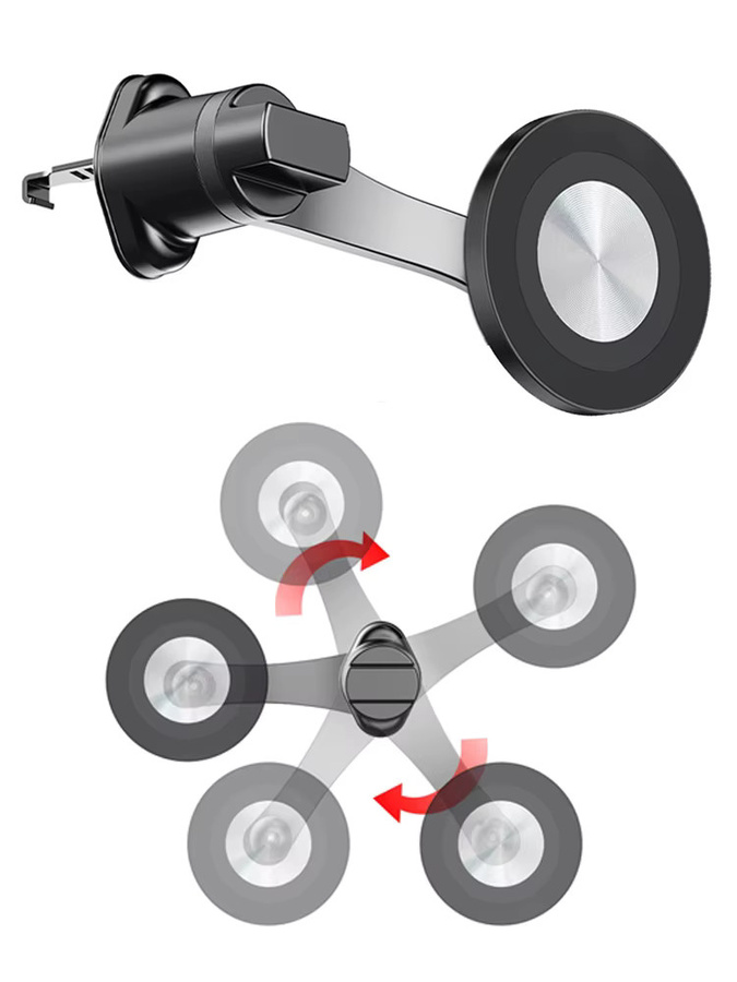 Untoom Magnetische Auto-Handyhalterung für MagSafe in Schwarz, starke Magnet-Lüftungsschlitz-Halterung für iPhone 15 16 17 Serie und Xiaomi - Bild 4