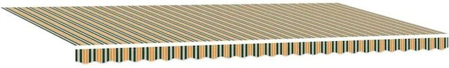 vidaXL Markisenersatzstoff aus Polyester in Grün und Gelb, B: 580 cm, H: 295 cm - Bild 1