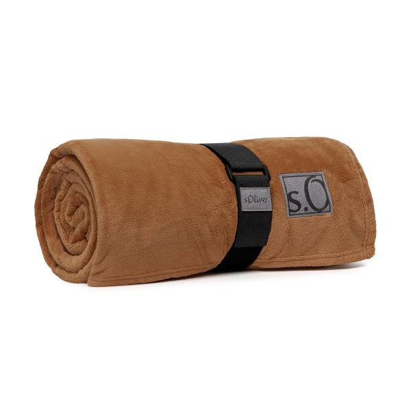 s.Oliver Wohndecke Kuschelsoft 3638 in Braun, B/B: 150 x 200 cm - Bild 1