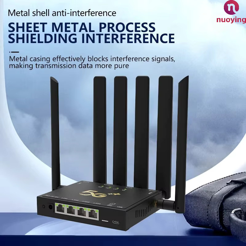 NUOYING 5G CPE Router AX3000 WiFi 6 Mobilfunkrouter in Schwarz - Bild 6