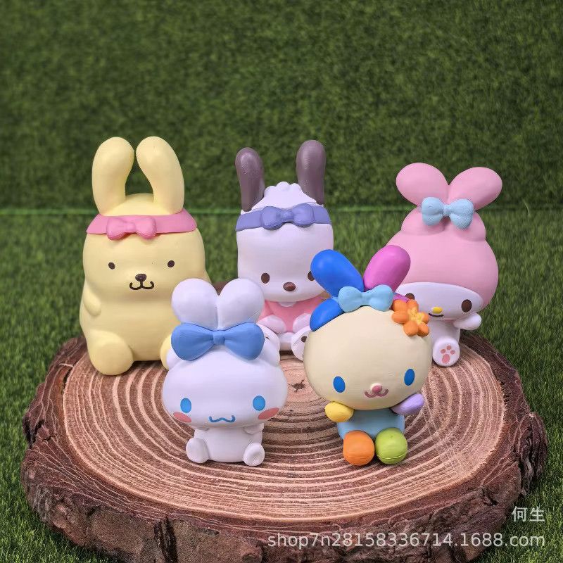 Sanrio Kawaii Cartoon Blind Box Spielzeug mit Melody, Pochacco und Pom Pom Purin Figuren in Multicolor - Bild 2
