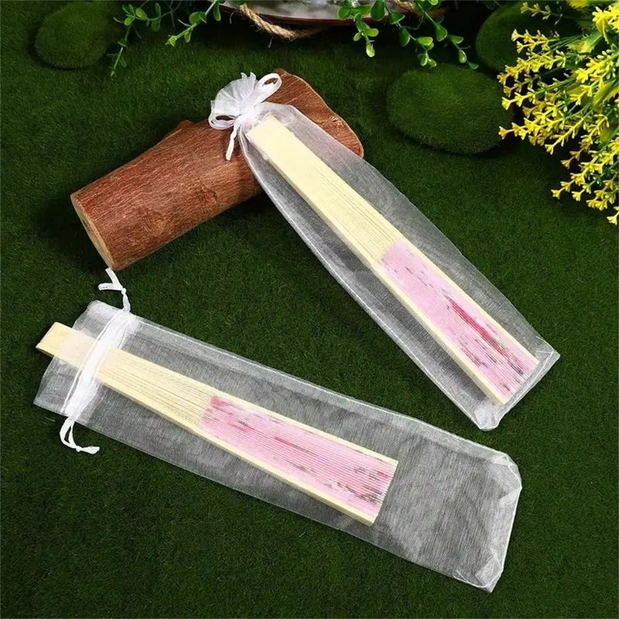 Organza Geschenkbeutel mit Kordelzug aus Tüll in Weiß für Hochzeiten und Partys, 10 Stück - Bild 2