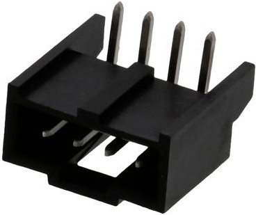 Molex Einbau-Stiftleiste Standard Schwarz mit 4 Polen und 2,54 mm Rastermaß - Bild 1