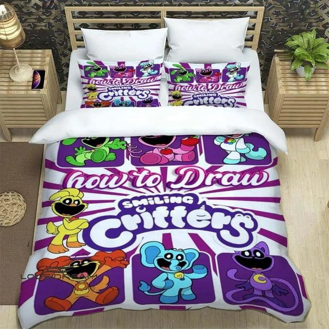 Bettwäsche-Set Your Warm Home mit 3D Cartoon Tier-Motiven, Bettbezug und Kissenbezug aus Mikrofaser, Mehrfarbig, B/H: 135 x 200 cm - Bild 1