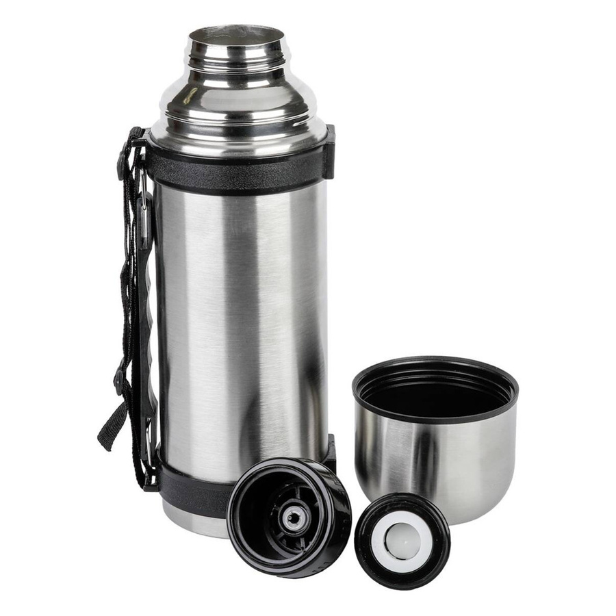 Axentia Isolierflasche aus Edelstahl in Silber, B/T/H: 9,4 x 9,4 x 30 cm - Bild 1