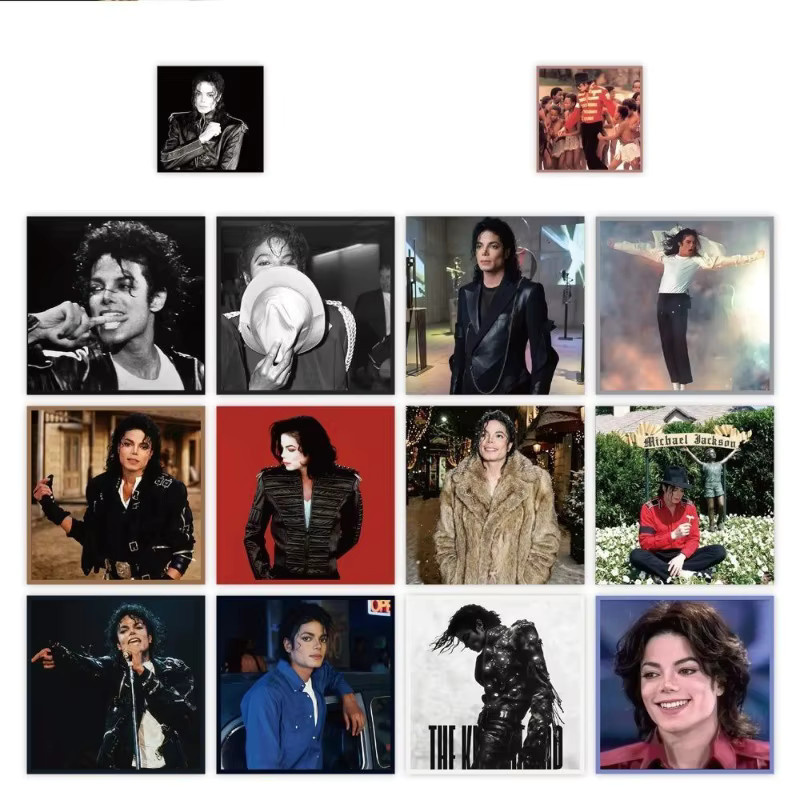 500 Stück Michael Jackson Graffiti-Aufkleber Set, Pop-Rock-Sänger Motiv-Aufkleber aus Papier, Mehrfarbig - Bild 4