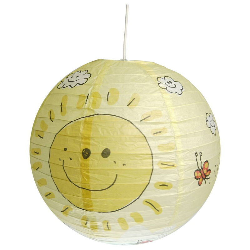 Niermann Pendelleuchte Sunny in Gelb aus Papier mit Kugelform, Durchmesser: 40 cm - Bild 2
