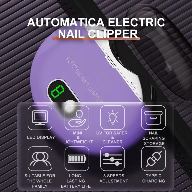 Vancostar Elektrischer Nagelknipser, lila, Kinder - Bild 2