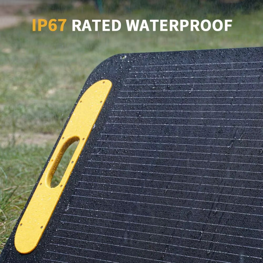 VTOMAN VS400 faltbares Solarpanel 400W mit hocheffizienten monokristallinen Zellen, IP67 wasserdichter ETFE-Oberfläche, verstellbarem Ständer und MC4-Anschluss in Schwarz - Bild 6