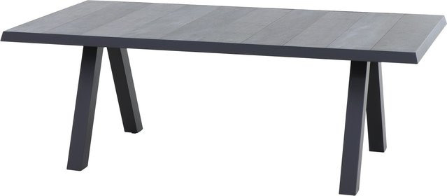 Siena Garden Gartentisch Tirana Rechteckig aus Keramik und Aluminium in Wood Grey, B/T/H: 200 x 105 cm - Bild 1
